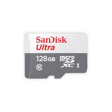 Imagem de Cartão de memória microSD SanDisk, 128 GB, classe 10