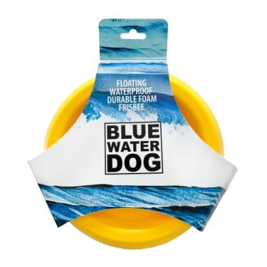 Imagem de Bluewater Dog Frisbee, flutuante, impermeável, leve, espuma durável, disco aerodinâmico para cães médios e grandes - Frisbee para buscar, pegar, mergulhar na doca, brincar, 21,6 cm (amarelo)