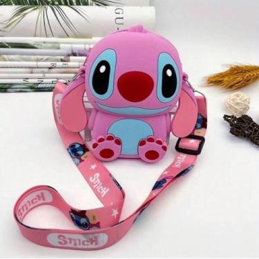 Imagem de Bolsinha Infantil Silicone Cute Porta Celular Moedas Alça Transversal 
