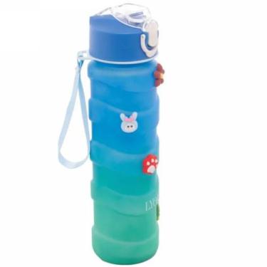 Imagem de Garrafa Squeeze de Policabornato 1un  680ml com Cartelas de Adesivos L