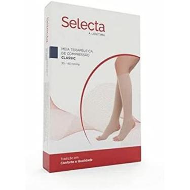 Imagem de Meia Terapêutica de Compressão 30-40mmHg Classic Algodão Bege Selecta,
