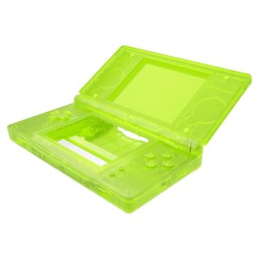 Imagem de eXtremeRate Capa de substituição completa verde limão transparente para Nintendo DS Lite, capa de console portátil personalizada com botões, lente de tela para Nintendo DS Lite NDSL - Console não