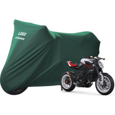 Imagem de Capa De Cobrir Moto MV AGUSTA Brutale R Com Logo - Mz, Verde