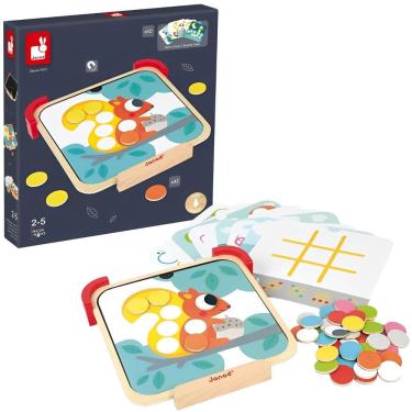 Imagem de Lousa Magnética 2 em 1 Aprendendo as Cores Com 52 Peças Madeira - Janod