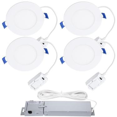 Imagem de TORCHSTAR Kit De Iluminação Embutida Ultrafina Quicklink 5Cct 4" Led Canless, 120V-277V, 4Ps Cri90 Downlights Para Teto E Chuveiro, Compatível Com Dimmers 0-10V Triac, T24