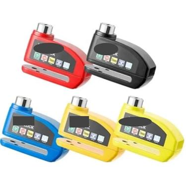 Imagem de CADEADO MOTO ALARME TRAVA DE DISCO BIKE CADEADO SIRENE SONORO ALUMINIO FREIO ANTI FURTO MOTOCICLETAS BICICLETA CHAVE TETRA