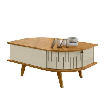Imagem de Mesa De Centro Retrô Indianápolis - 7 Decor Cumaru E Opala
