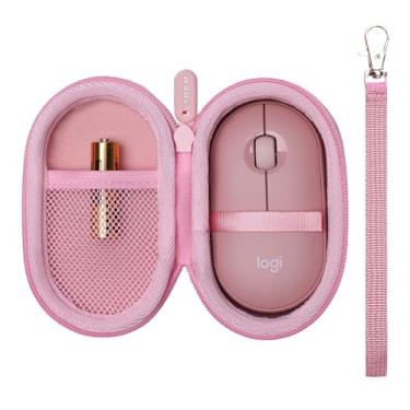 Imagem de LTGEM Capa compatível com mouse Bluetooth sem fio Logitech POP & Pebble Mouse 2 M350s/M350/M355/M340/i345, rosa (apenas capa)