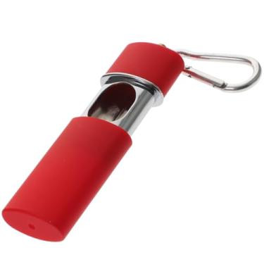 Imagem de PRETYZOOM Porta-cinzeiro portátil com bolso para cinzeiro, mini suporte de cinzeiro de metal, opção de pendurar