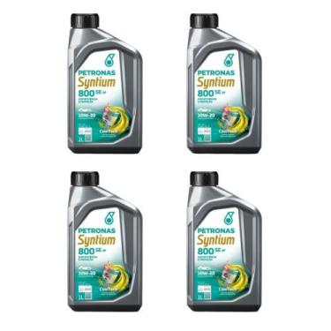 Imagem de Kit 4 Óleos Motor 10W30 Syntium 800 SE Petronas 1 Litro - PETRONAS - 3