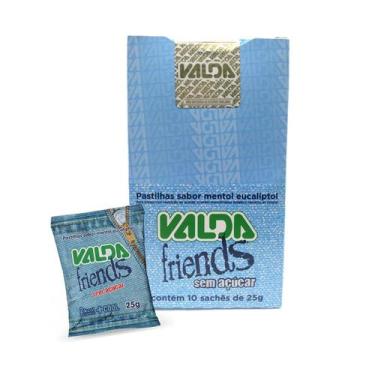 Imagem de Pastilhas sabor Mentol Zero Friends  Display com 10 Sachês de 25g - Va