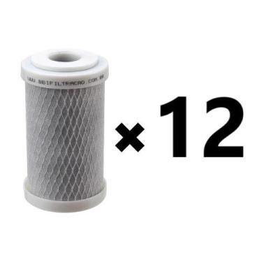 Imagem de Kit 12 Refil Filtro 5 Carbon Block Carvão Bbi Pentair Carvão - Bbi Fil