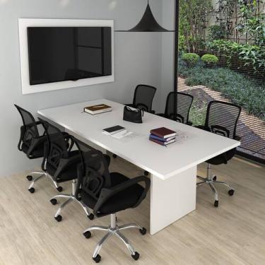 Imagem de Conjunto de Escritório com Mesa de Reunião 220cm e Painel Suspenso até