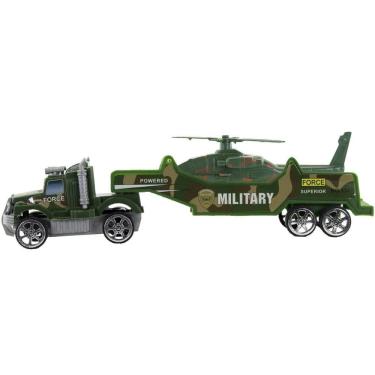 Imagem de Carreta a Fricção Militar Camuflado Verde Helicóptero