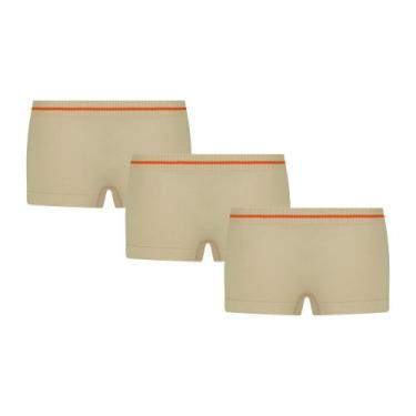Imagem de Kit 3 Calcinhas De Microfibra Básica Sem Costura Infantil Kids Lobinha