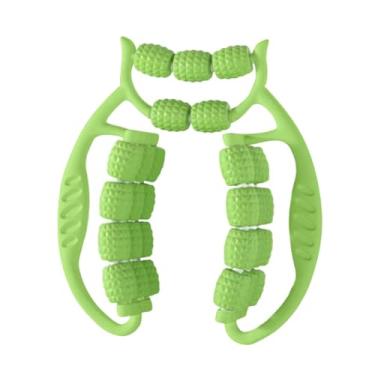 Imagem de FashionCha Rolo de massagem relaxante muscular manual equipamento de musculação rolo muscular de fáscia para coxas cotovelo braços academia, Verde