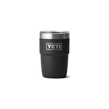 Imagem de YETI Rambler Caneca de café isolada de 227 g com tampa - Copo de café empilhável com isolamento a vácuo de parede dupla - Forro de cerâmica DuraSip - Design amigável para baristas - Aço inoxidável