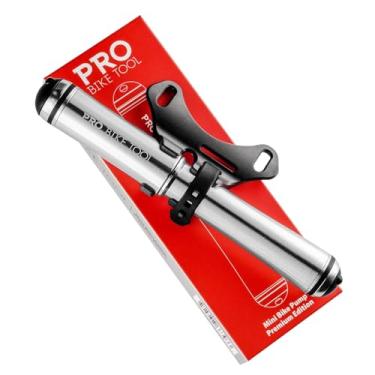 Imagem de PRO BIKE TOOL Mini bomba de bicicleta Edição Premium - Serve para válvulas Presta e Schrader - PSI de alta pressão - Bomba de pneu de bicicleta para bicicletas de estrada e montanha