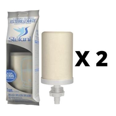 Imagem de Vela para Filtro de Barro Stéfani Tripla Ação 02 Unidades - Cerâmica S