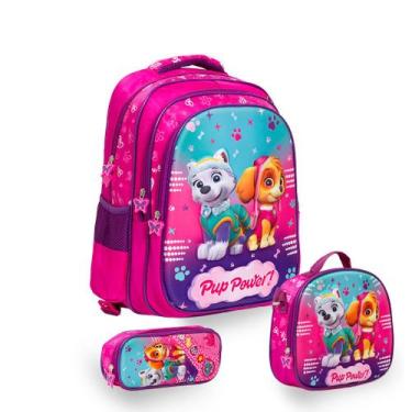 Imagem de Kit Mochila Escolar Menina Patrulha Canina Com Lancheira - TOYS 2U