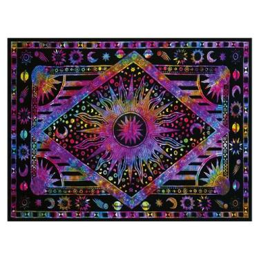 Imagem de Tapeçaria de parede Mandala marroquina Geometria abstrata 150x130cm - 