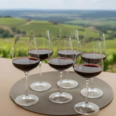 Imagem de Conjunto de 6 Taças para Vinho em Cristal Titanium, 620ml, Ideal para Vinho Tinto, Branco e Rosé