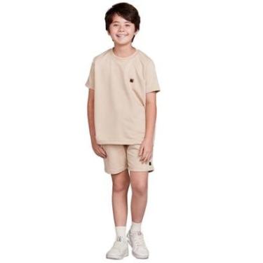 Imagem de Conjunto Infantil Menino Camisa e Bermuda Moletinho-Masculino