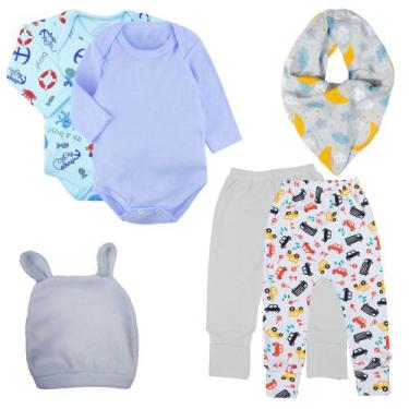 Imagem de Kit 6 Peças Roupinha Bebê Para Presente Feminino Masculino - Koala Bab