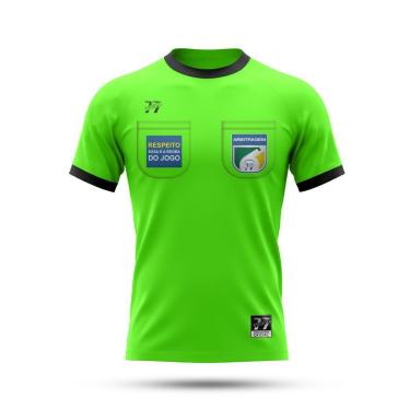 Imagem de Camiseta Árbitro Futebol Profissional Dry Com Bolso-Masculino