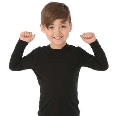 Imagem de Camisa Térmica Infantil Segunda Pele Frio Intenso 250g Unissex Viagem Neve Lazer-Unissex