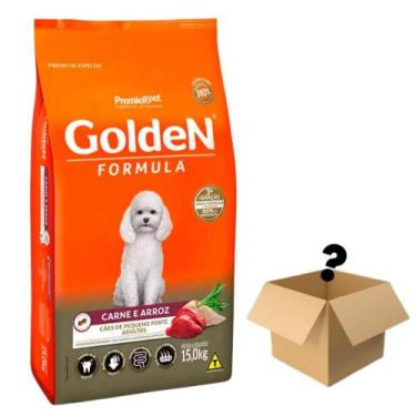 Imagem de Ração Golden Fórmula Cães Adultos Mini Bits Carne e Arroz 15Kg + Surpr