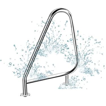 Imagem de Grade de segurança para piscina, capacidade de carga de 113 kg, corrimão de piscina, corrimão fácil de instalar, grade de piscina, para piscinas internas e externas