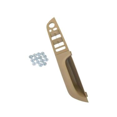 Imagem de RHD interior direito porta do motorista painel de apoio de braço painel interruptor tampa da maçaneta da porta compatível com BMW Série 3 E90 E91 316 318 320 325 328i 2004-2012(Beige High-end 35.5)