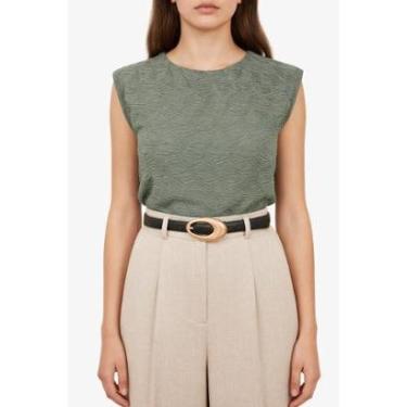 Imagem de Cinto Fivela Orgânica D Bell Outelet Fashion Preto-Feminino