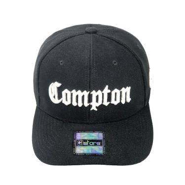 Imagem de Bone Baseball Aba Curva Preto Forro Pink E-stars-Unissex