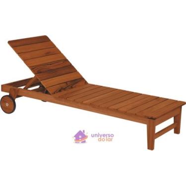 Imagem de Espreguiçadeira de Madeira Tramontina em Madeira Muiracatiara com Acab