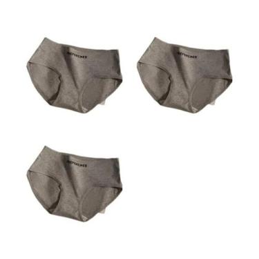 Imagem de Conjunto De 3 Calcinhas Sem Costura De Algodão Para Mulheres Tamanho G