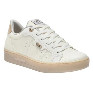 Imagem de Tênis Feminino Casual Detalhe Brilho Via Marte 020-011-02 - Off White 