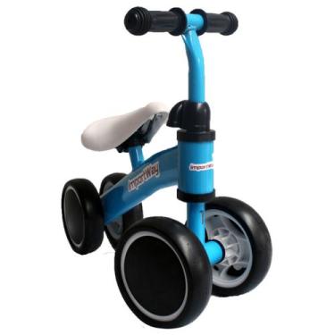 Imagem de Triciclo Balance Andador sem Pedal Equilibrio Menino Menina Cor Azul -