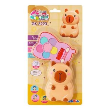 Imagem de Kit De Maquiagem Infantil Capivara Batom Sombra Completo - GOAL