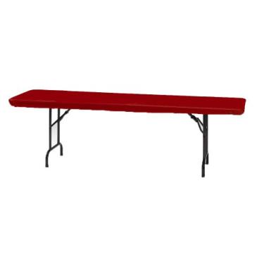 Imagem de Creative Converting Toalha de mesa de plástico Stay Put para banquete, 76 x 244 cm, vermelho real