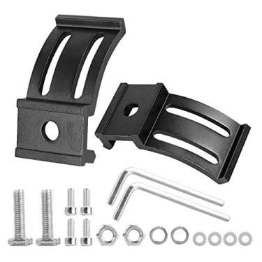 Imagem de LTEODCHEW Suportes de montagem de barra de luz LED, 2 peças, kits de suporte de montagem inferior ajustável para cápsulas de LED, cubos de luzes off-road