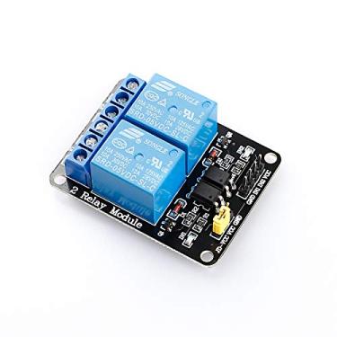 Imagem de SunFounder Módulo de relé CC 5V de 2 canais com placa de expansão de disparador de baixo nível Optocoupler compatível com Arduino R3 MEGA 2560 1280 DSP ARM PIC AVR STM32 Raspberry Pi