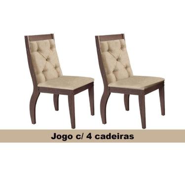 Imagem de Kit 4 Cadeiras Sala Jantar Ágata CF  4 Un Café/Chocolate - Rufato