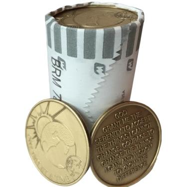 Imagem de Lote em massa de 25 medalhões de bronze Universo Sol Lua Terra One Day At A Time medalhões de oração Serenidade