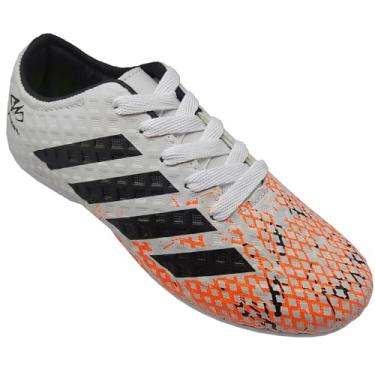 Imagem de Chuteira Infantil Futebol de Campo Juvenil Runway Branco Tamanho:26;Cor:Branco