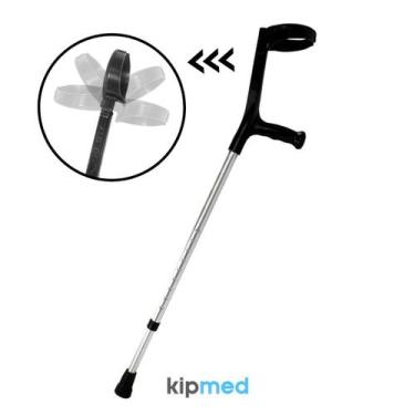 Imagem de Muleta Ortopédica Canadense Articulada Ajustavel 130kg - Alo, Preto