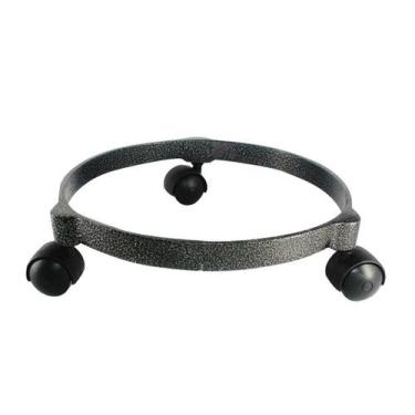 Imagem de Suporte Giratório Botijão de Gás Alumínio Fundido Craqueado Preto - DI