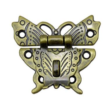 Imagem de Fecho Borboleta Decoração P/ Caixa Artesanato 2 Peças - Metallica Aces