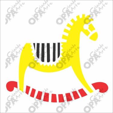 Imagem de Stencil Simples Infantil Cavalinho Opa 1711 10x10